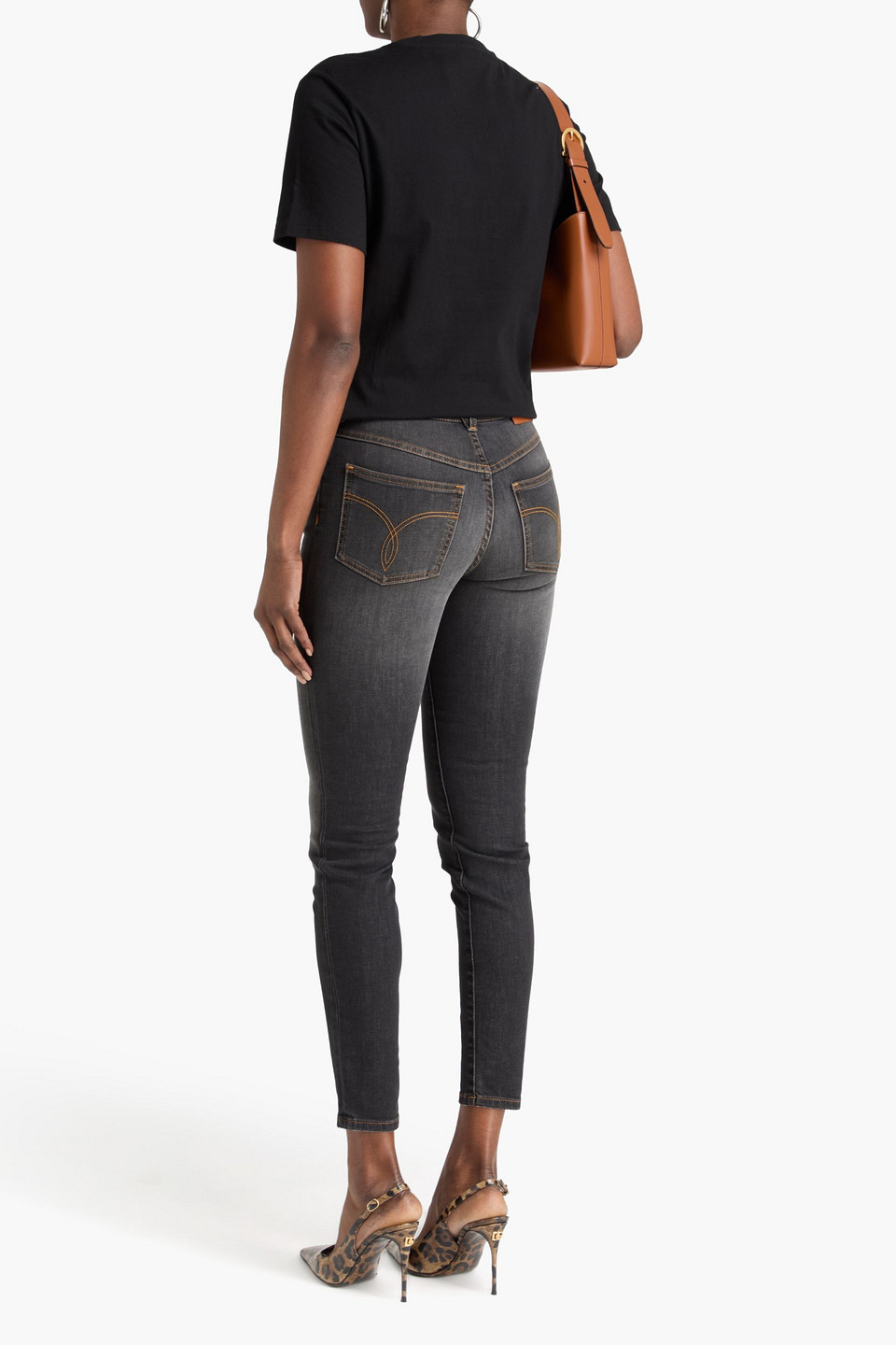  Versace - Tief Sitzende Skinny Jeans - Grau - 24 