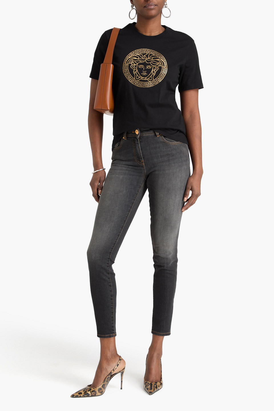  Versace - Tief Sitzende Skinny Jeans - Grau - 24 