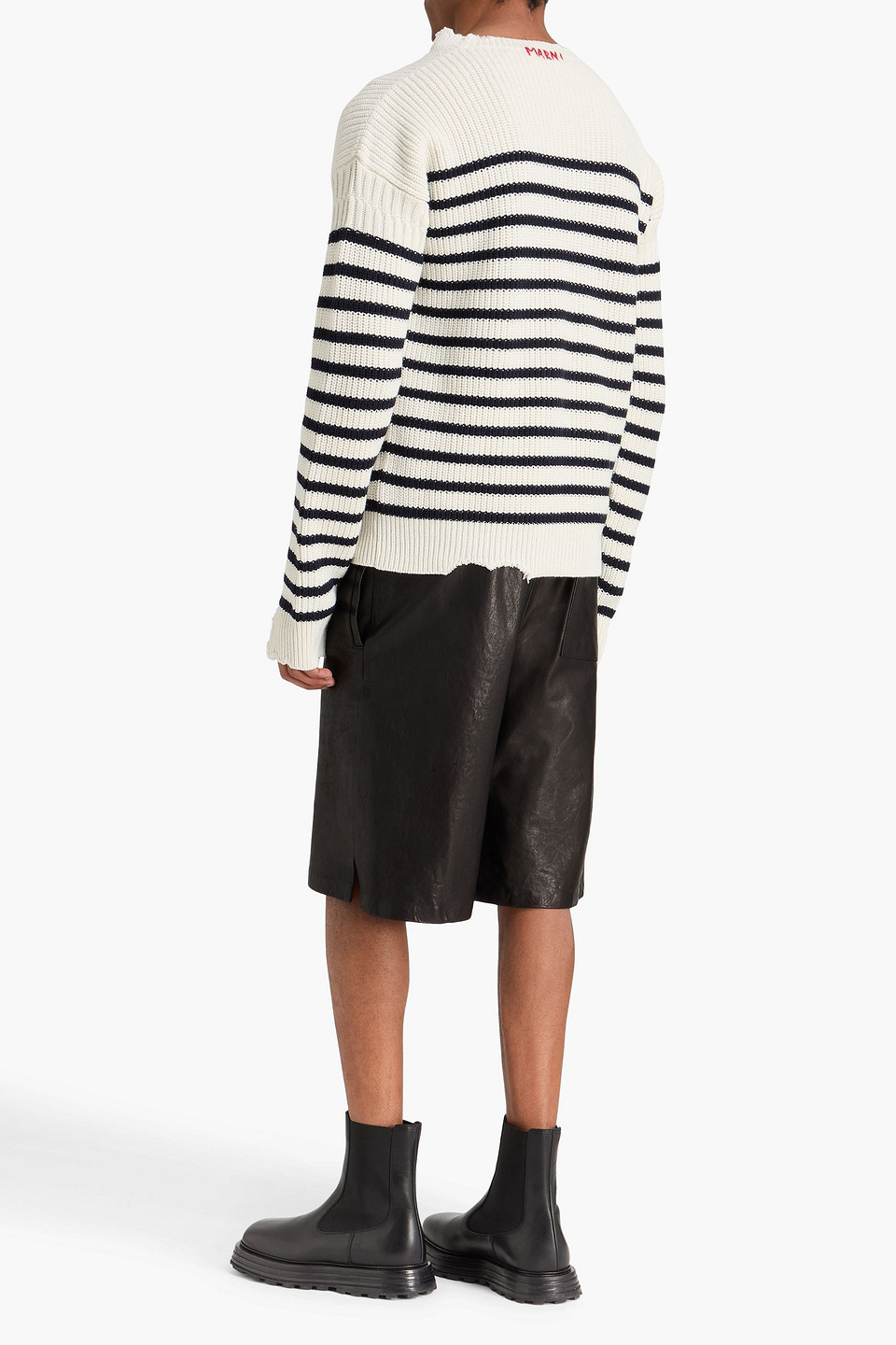  Marni - Wollpullover Mit Streifen - Weiß - It 42 