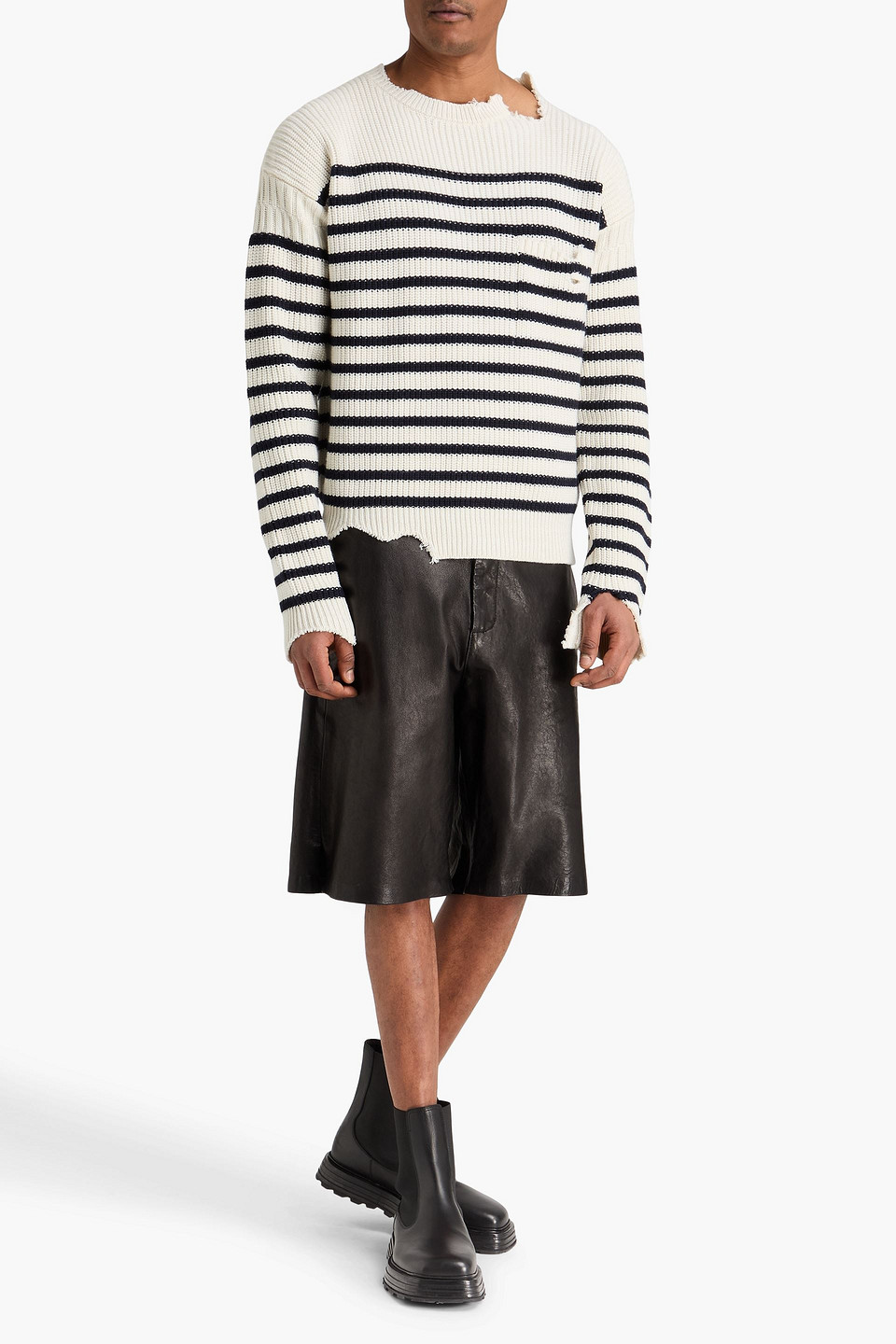  Marni - Wollpullover Mit Streifen - Weiß - It 42 