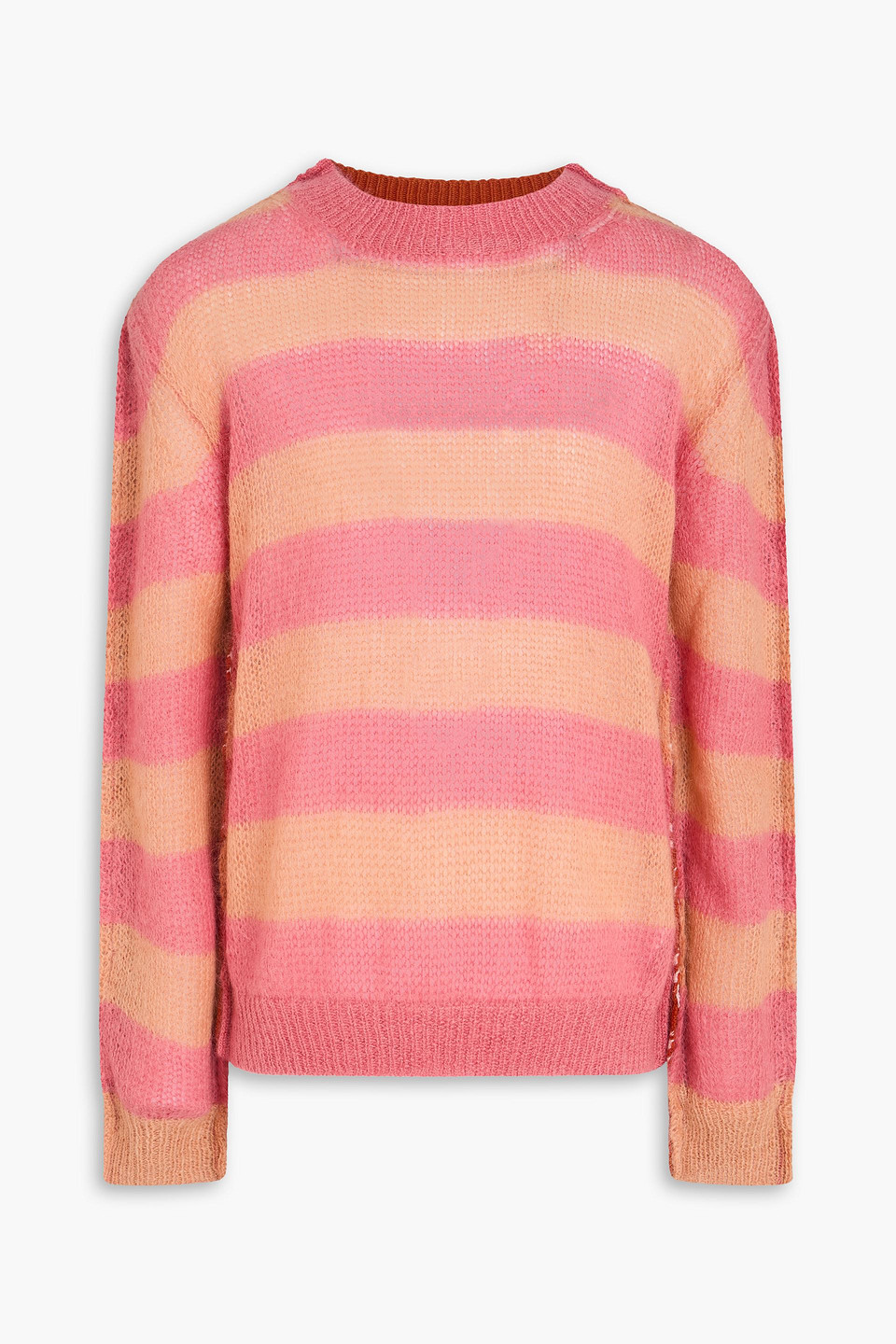 marni - striped mohair-blend sweater - pink - it 48