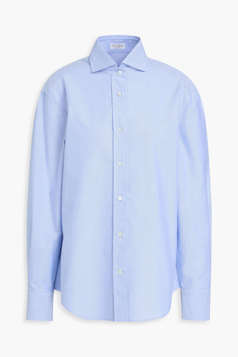 Brunello Cucinelli Cotton Shirt In Blue