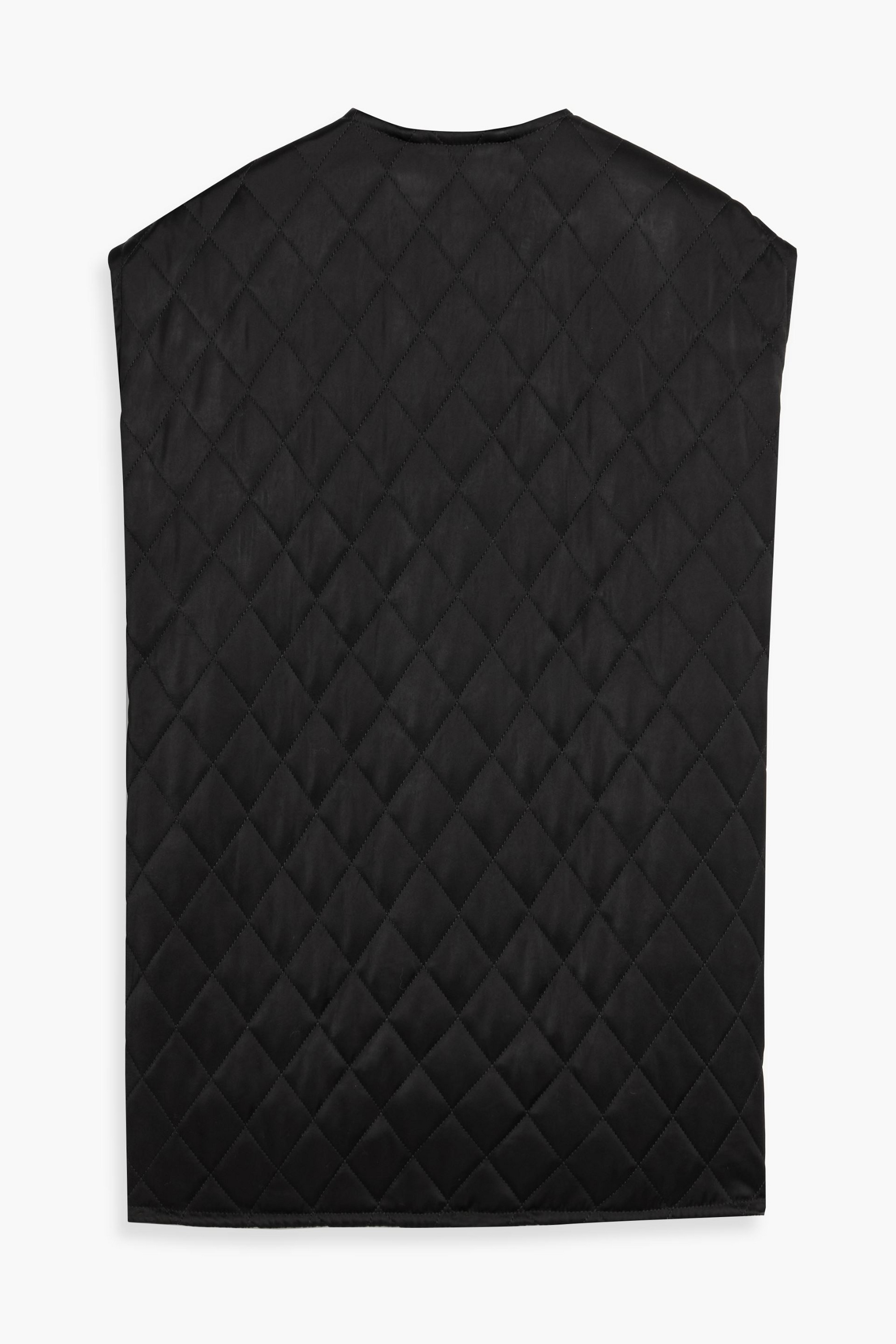 Another Tomorrow Quilted padded satin vest