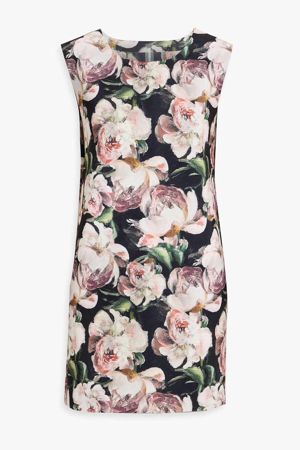 Norma Kamali Floral-print Stretch-jersey Mini Dress In Multi