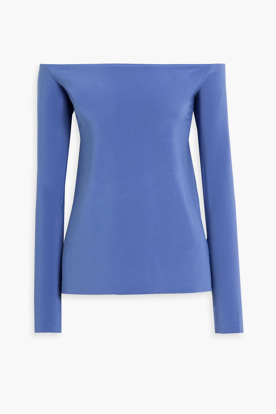 Norma Kamali Off-the-shoulder Stretch-jersey Top In Blue