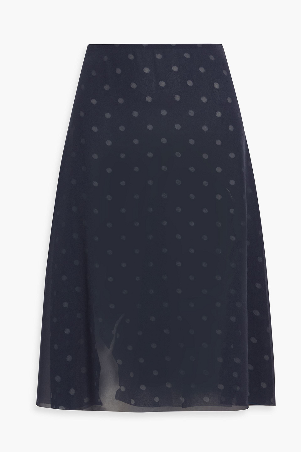 acne studios - layered polka-dot chiffon skirt - blue - de 36