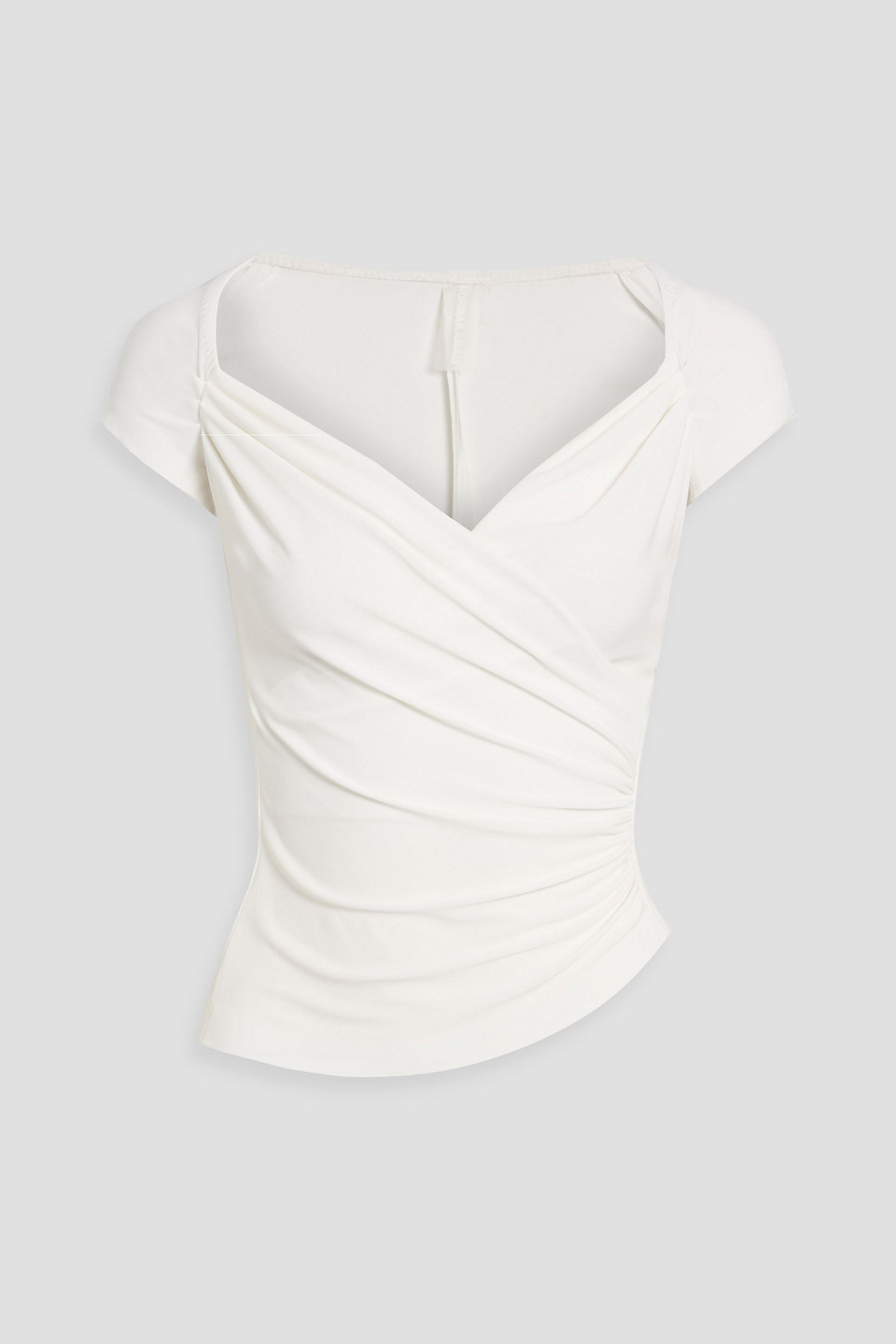 Norma Kamali Draped Stretch-jersey Top In White