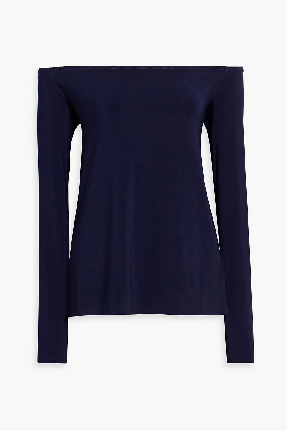 Norma Kamali Off-the-shoulder Stretch-jersey Top In Blue