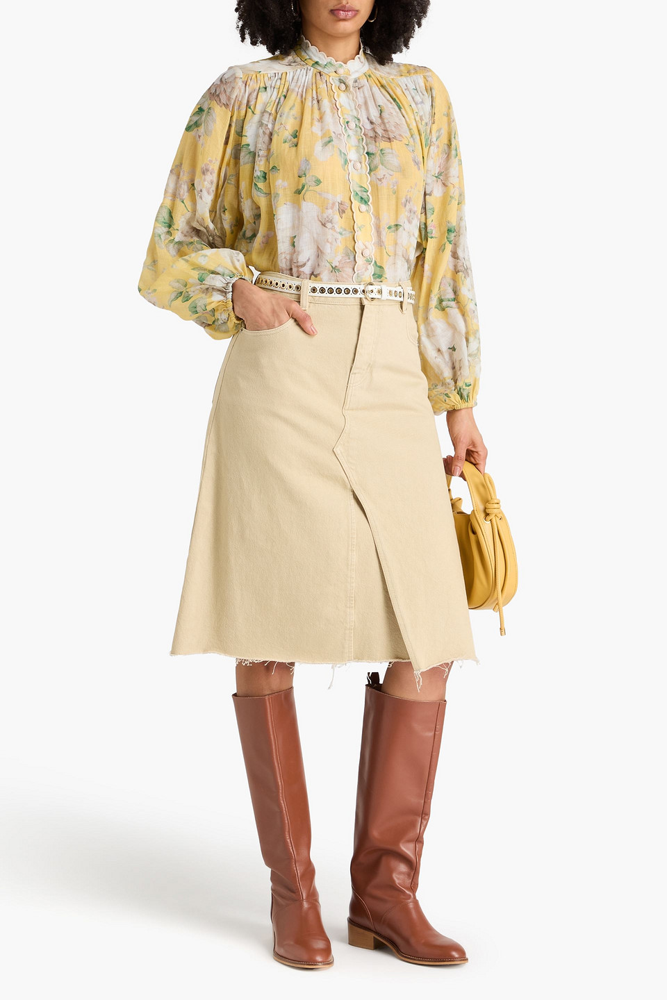  Zimmermann - Bluse Aus Ramie Mit Floralem Print - Gelb - 2 