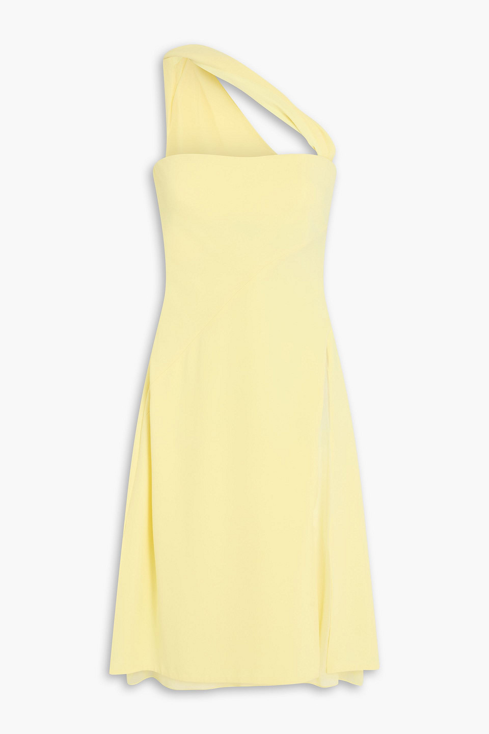 versace - one-shoulder silk-cady dress - yellow - it 38