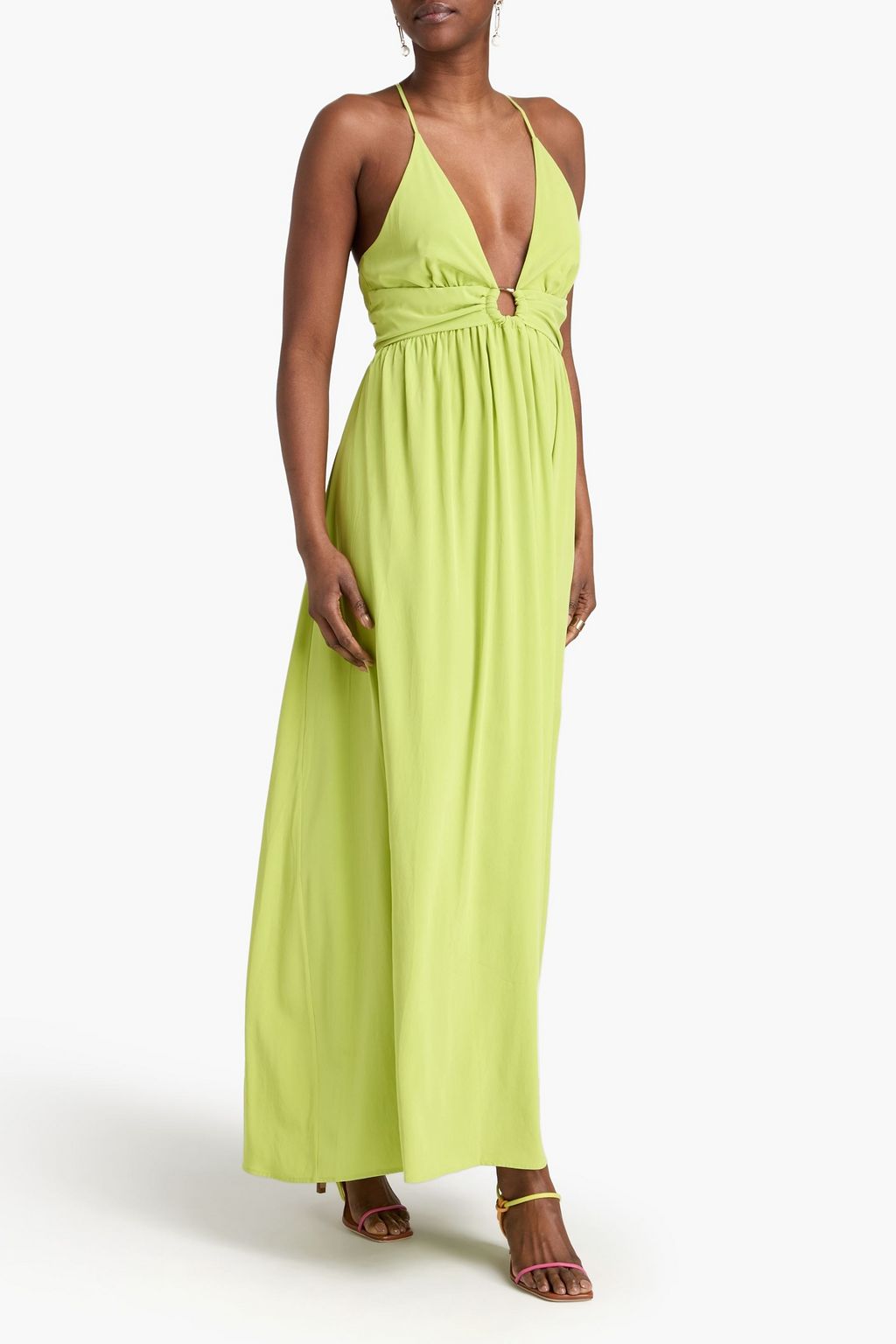 heidi klein maxi dress Azure Blue Halterneck Maxi Dress  Heidi Klein