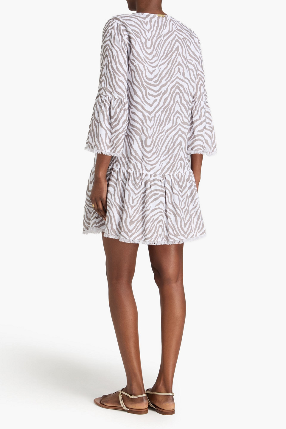  Heidi Klein - Tunika Aus Leinen Mit Zebra-print - Neutral - Xs 