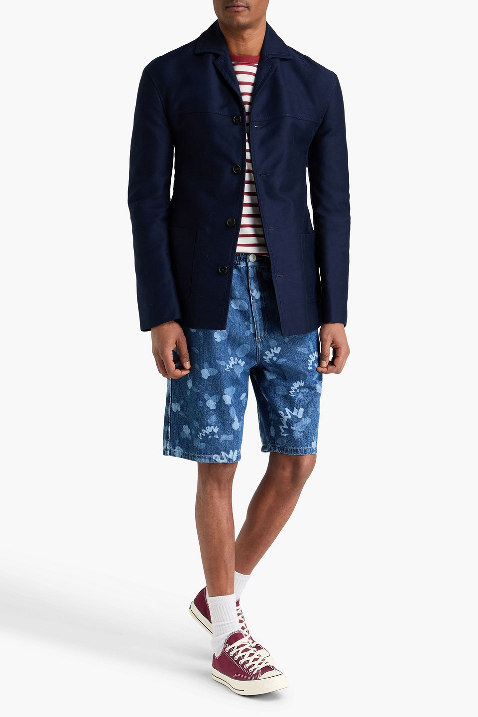  Marni - Daunenjacke Aus Gestepptem Shell Und Fleece - Blau - It 48 