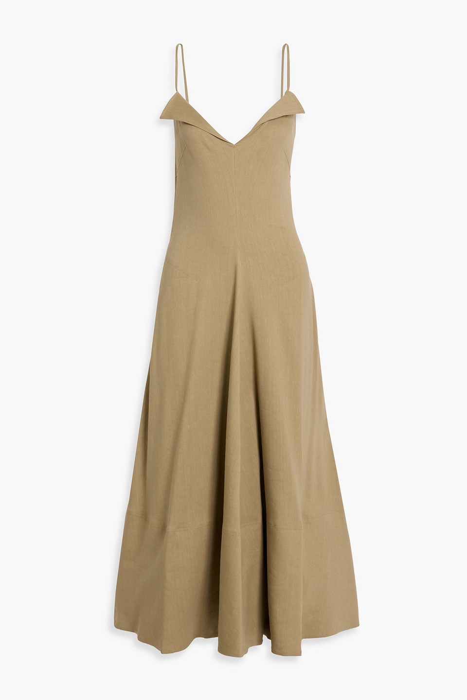 Proenza Schouler Ruby Linen-blend Maxi Dress In Green