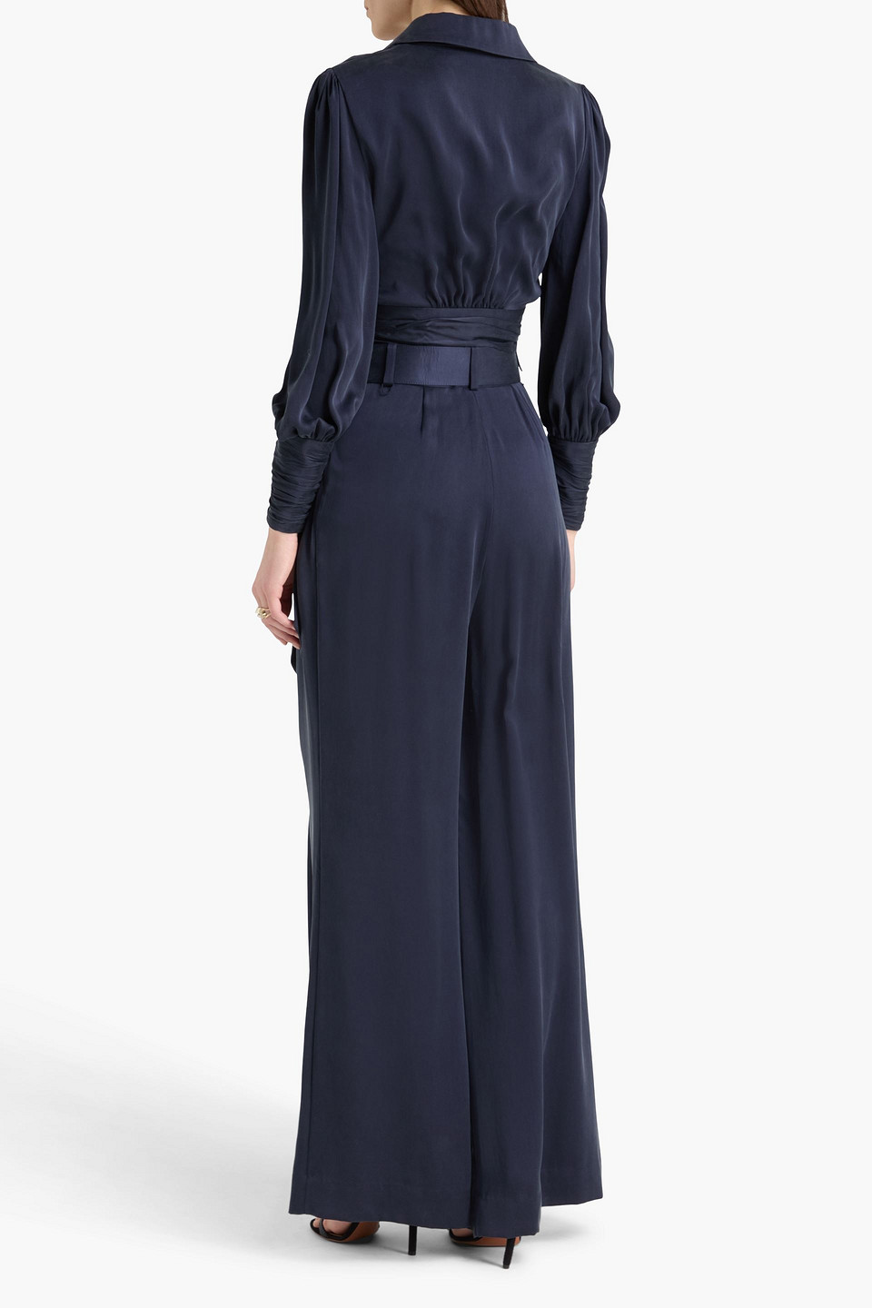 Zimmermann - Cropped Wickelbluse Aus Vorgewaschener Seide - Blau - 0 