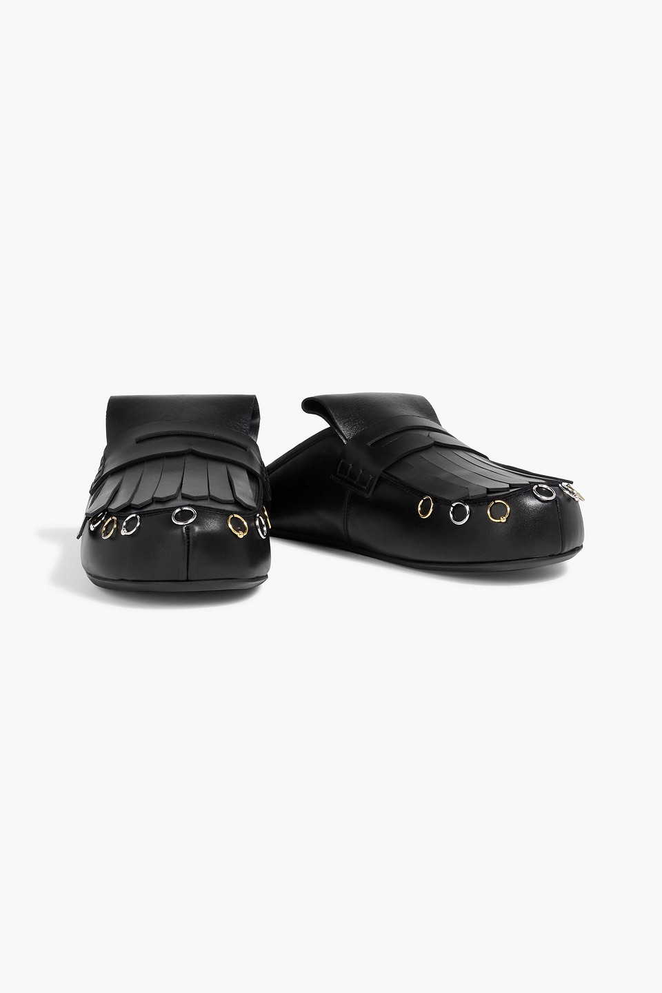  Marni - Verzierte Clogs Aus Leder - Schwarz - Eu 40 