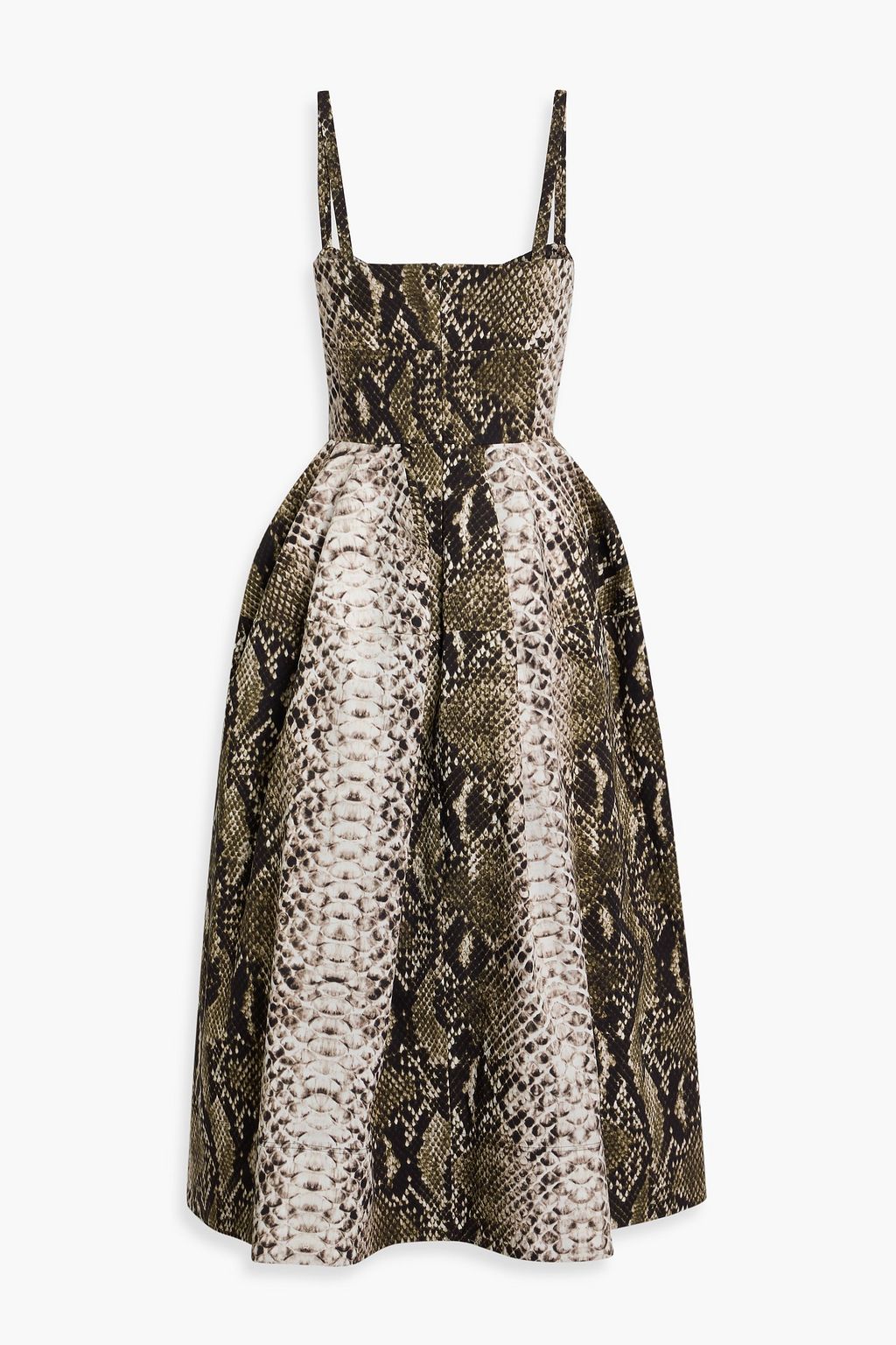 oscar de la renta draped printed stretch jersey midi dress Chin Cyclamen Jersey Dress 8