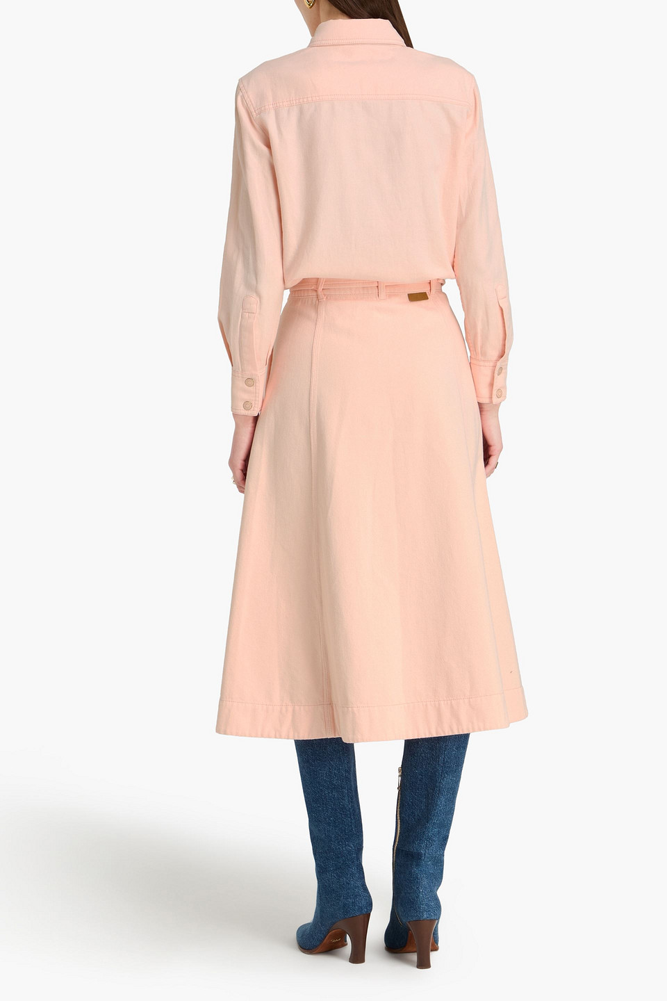  Zimmermann - Midirock Aus Baumwoll-twill Mit Gürtel - Pink - 00 