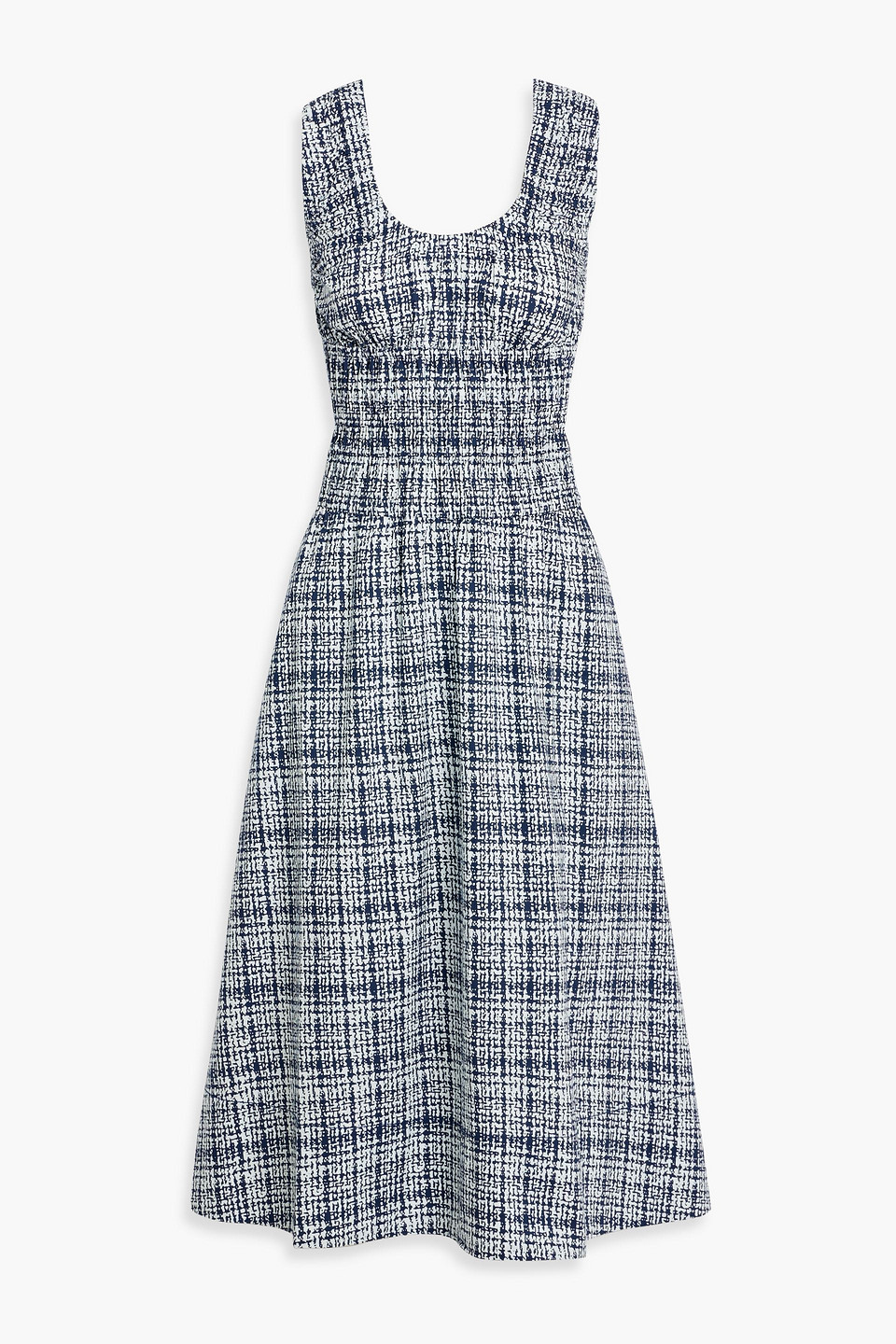 proenza schouler pswl - penny printed cotton-poplin midi dress - blue - us 00