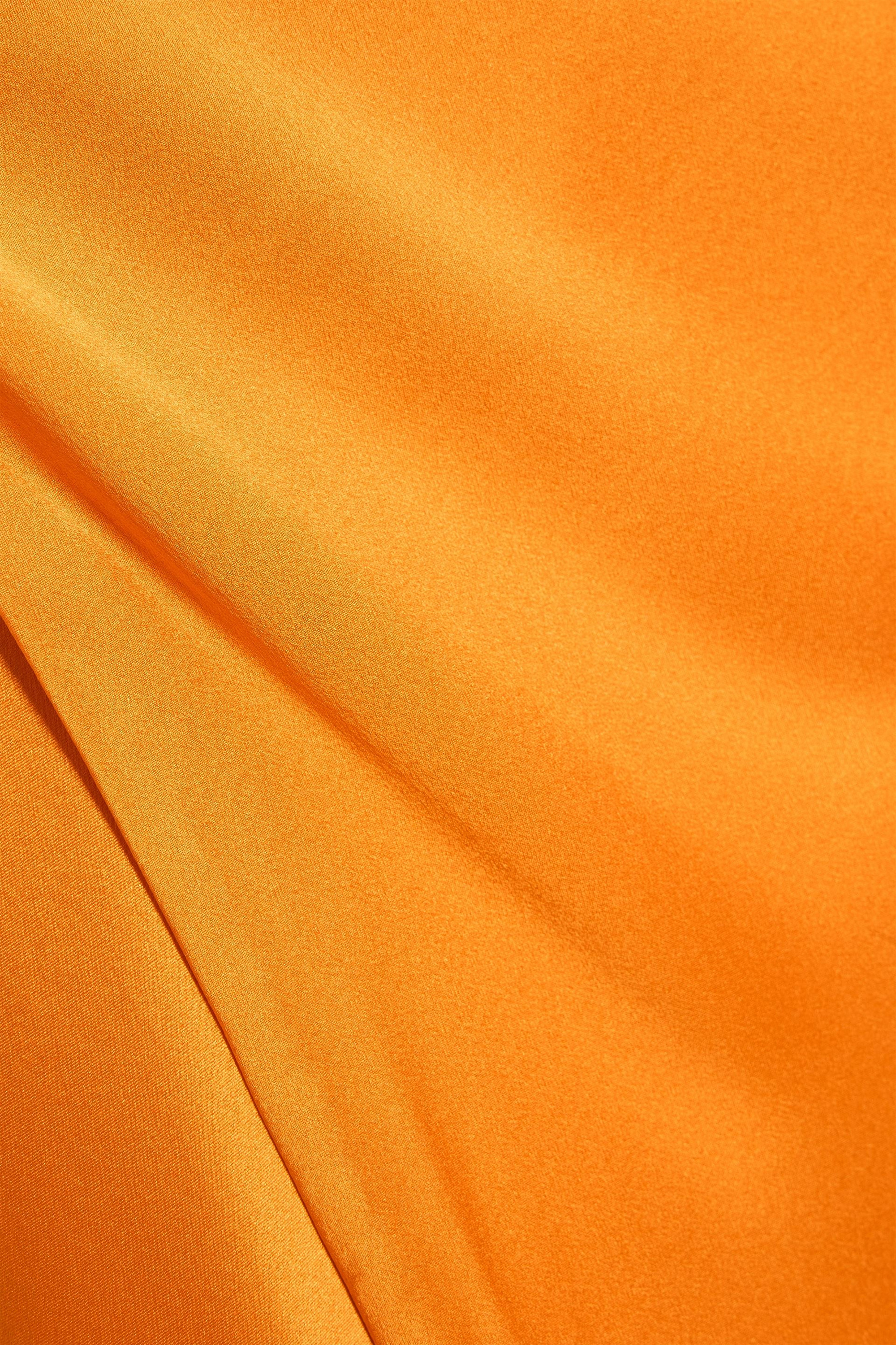 MICHELLE MASON Silk-satin wrap gown