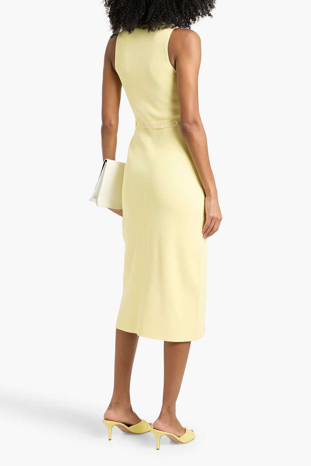 PROENZA SCHOULER PSWL Cole ribbed-knit midi dress | THE OUTNET