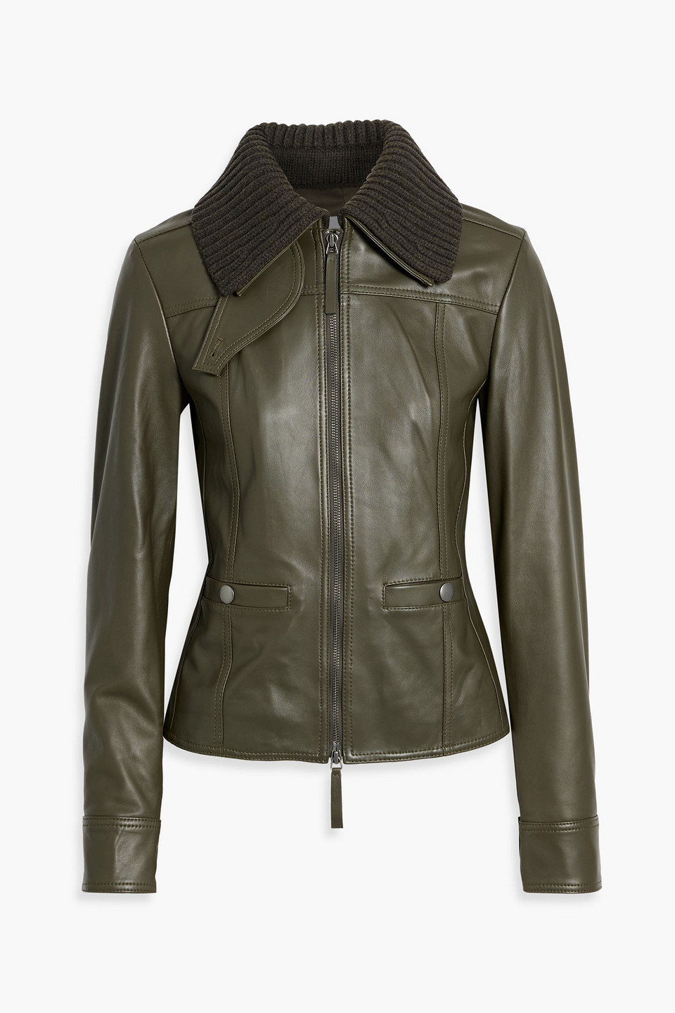 Proenza Schouler Vaughn Leather Jacket In Green