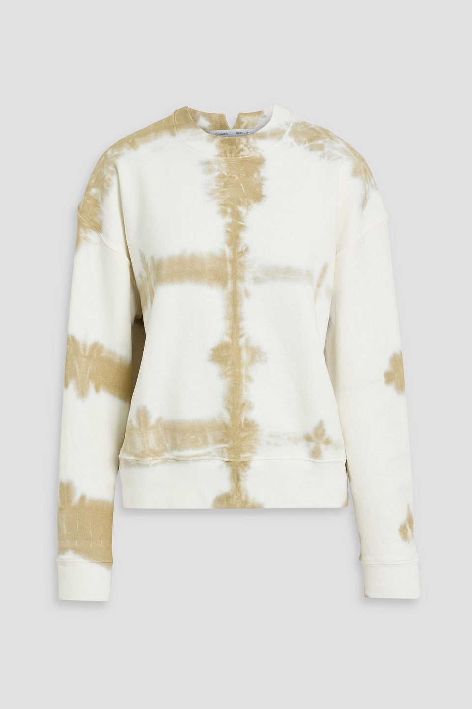 proenza schouler pswl - blake tie-dyed french cotton-terry sweatshirt - white - s