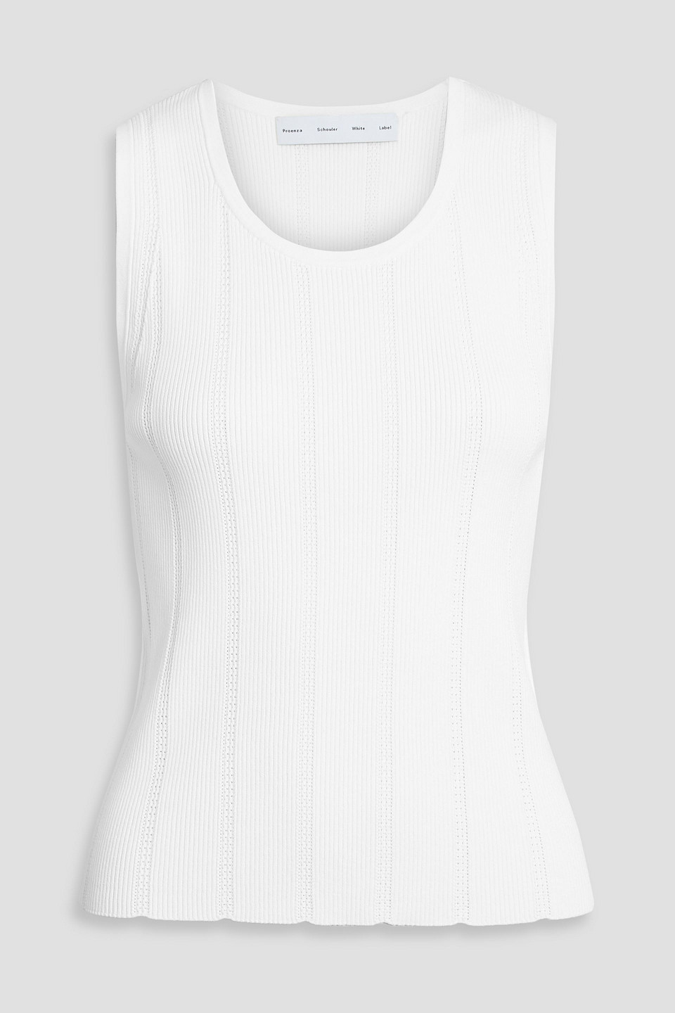 Proenza Schouler Perry Pointelle-knit Top In White
