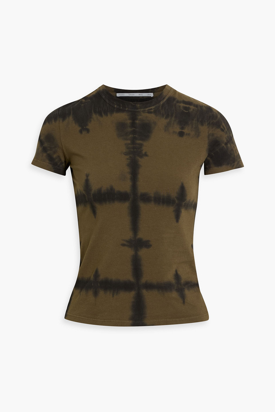 proenza schouler pswl - brewer tie-dyed cotton-blend jersey t-shirt - green - xs
