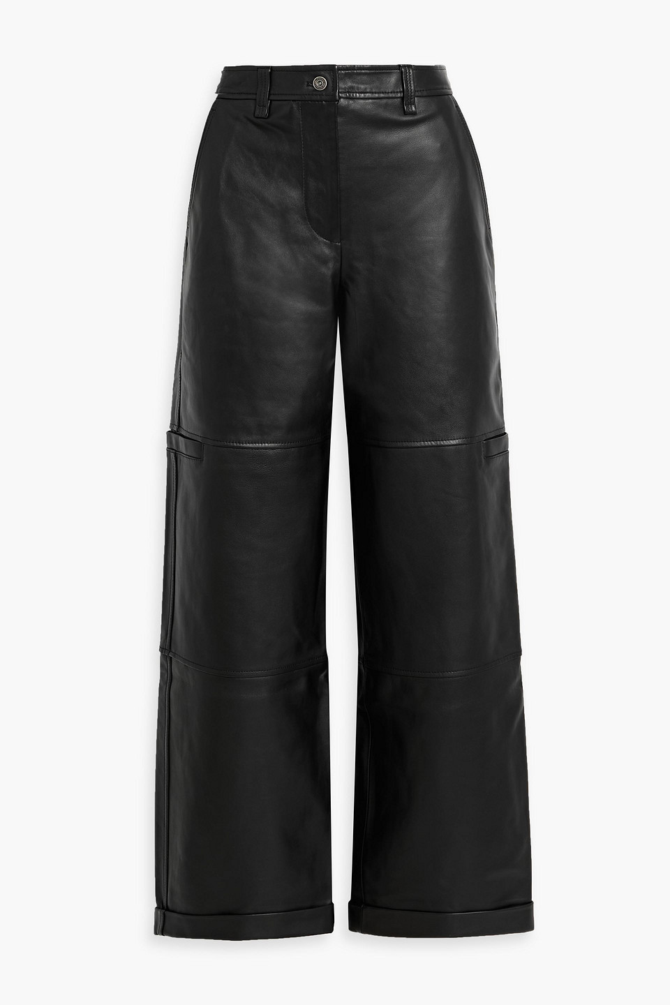 Proenza Schouler Mason Leather Cargo Pants In Black