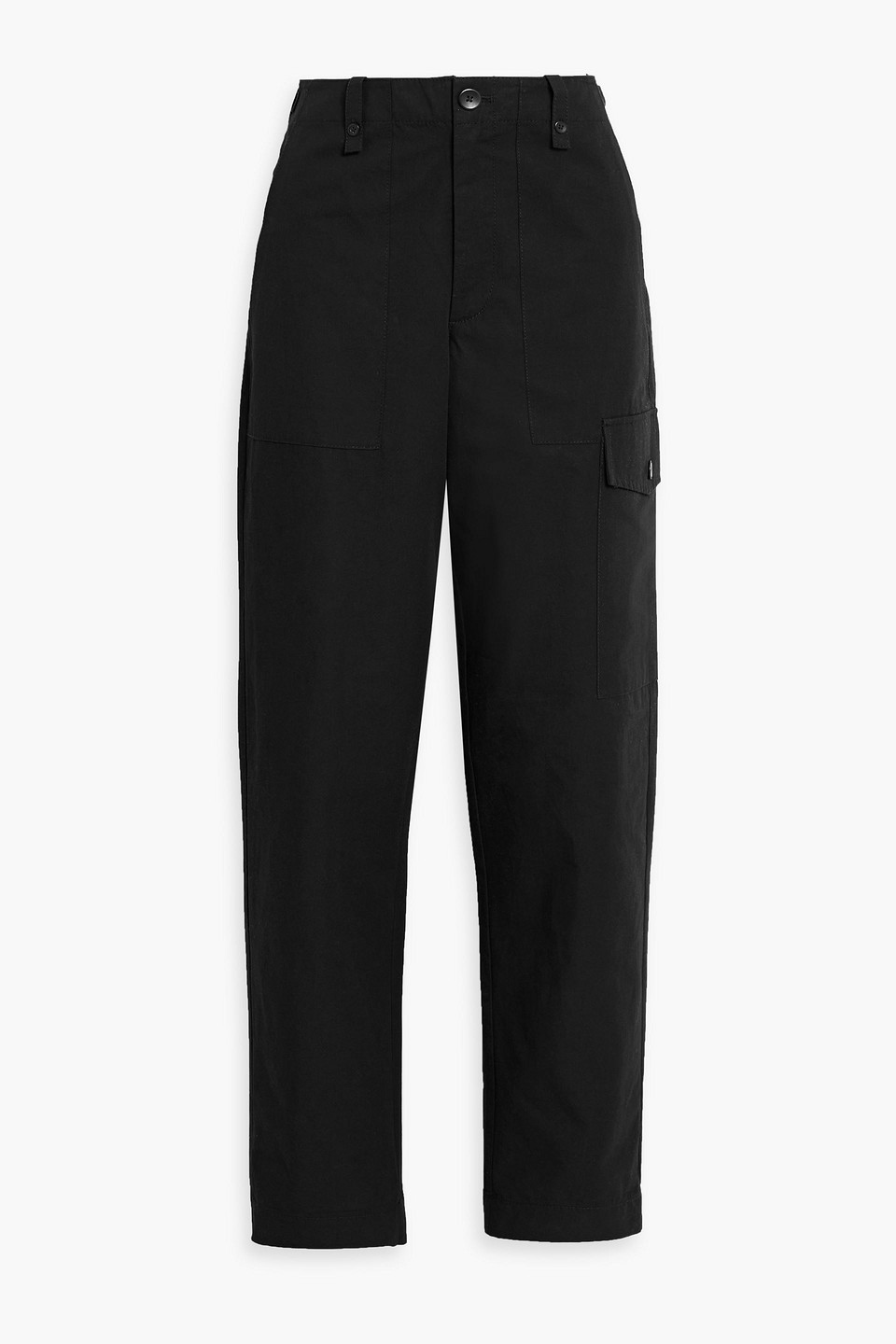 Proenza Schouler Octavia Cotton And Linen-blend Canvas Cargo Pants In Black