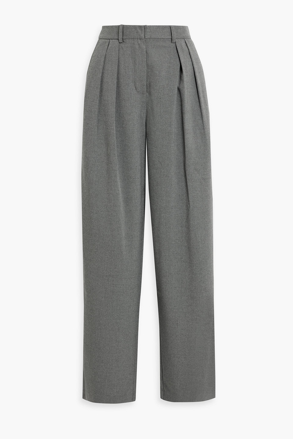 proenza schouler pswl - eleanor flannel wide-leg pants - gray - us 2