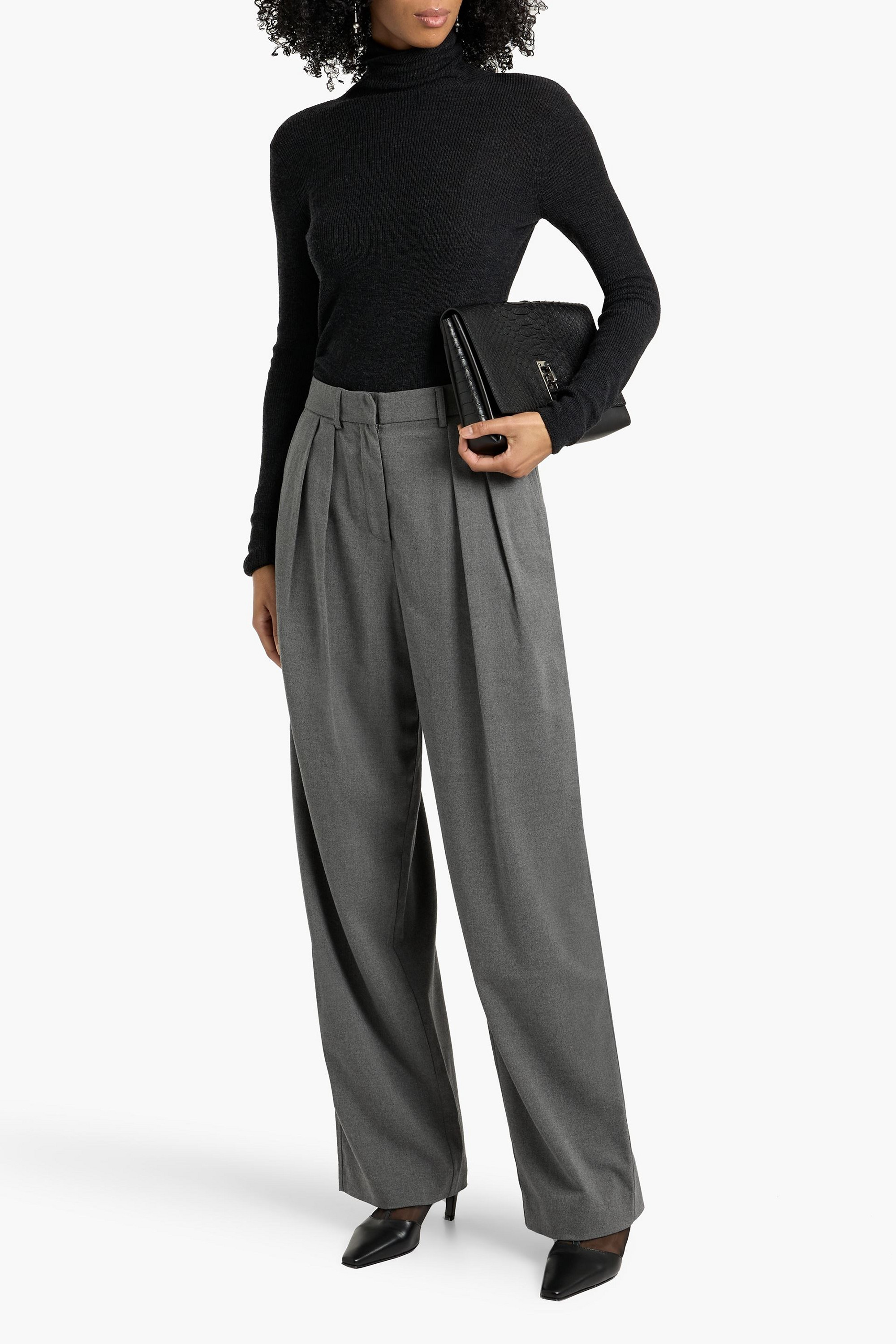 PROENZA SCHOULER PSWL Eleanor flannel wide-leg pants
