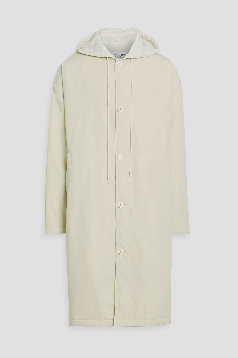 mm6 maison margiela - shell parka - white - it 48
