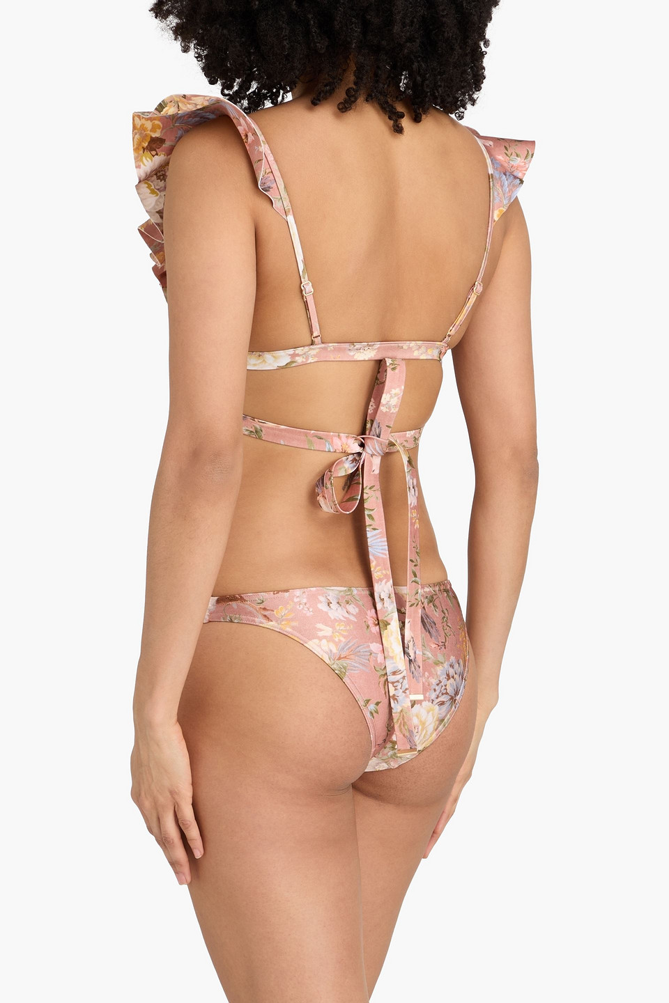  Zimmermann - Ruffled Floral-print Bikini - Pink - 4 