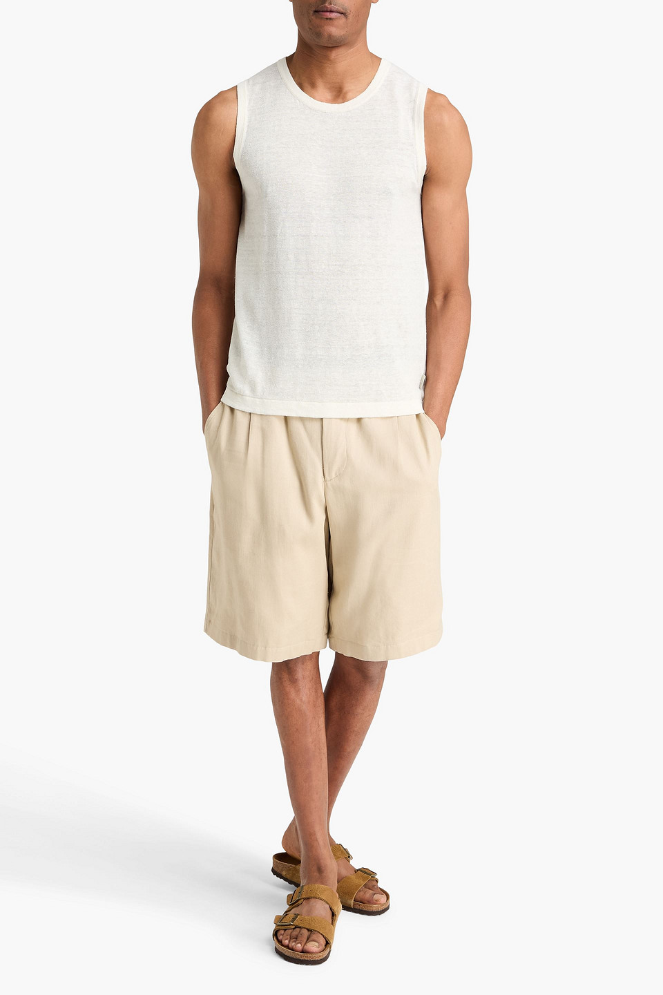  Onia - Linen Tank - White - L 