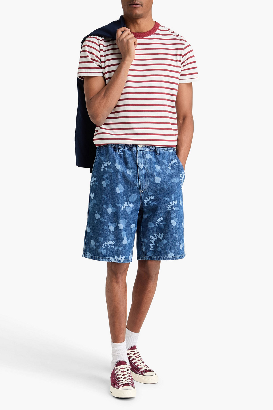  Marni - Jeansshorts Mit Print - Blau - 29 
