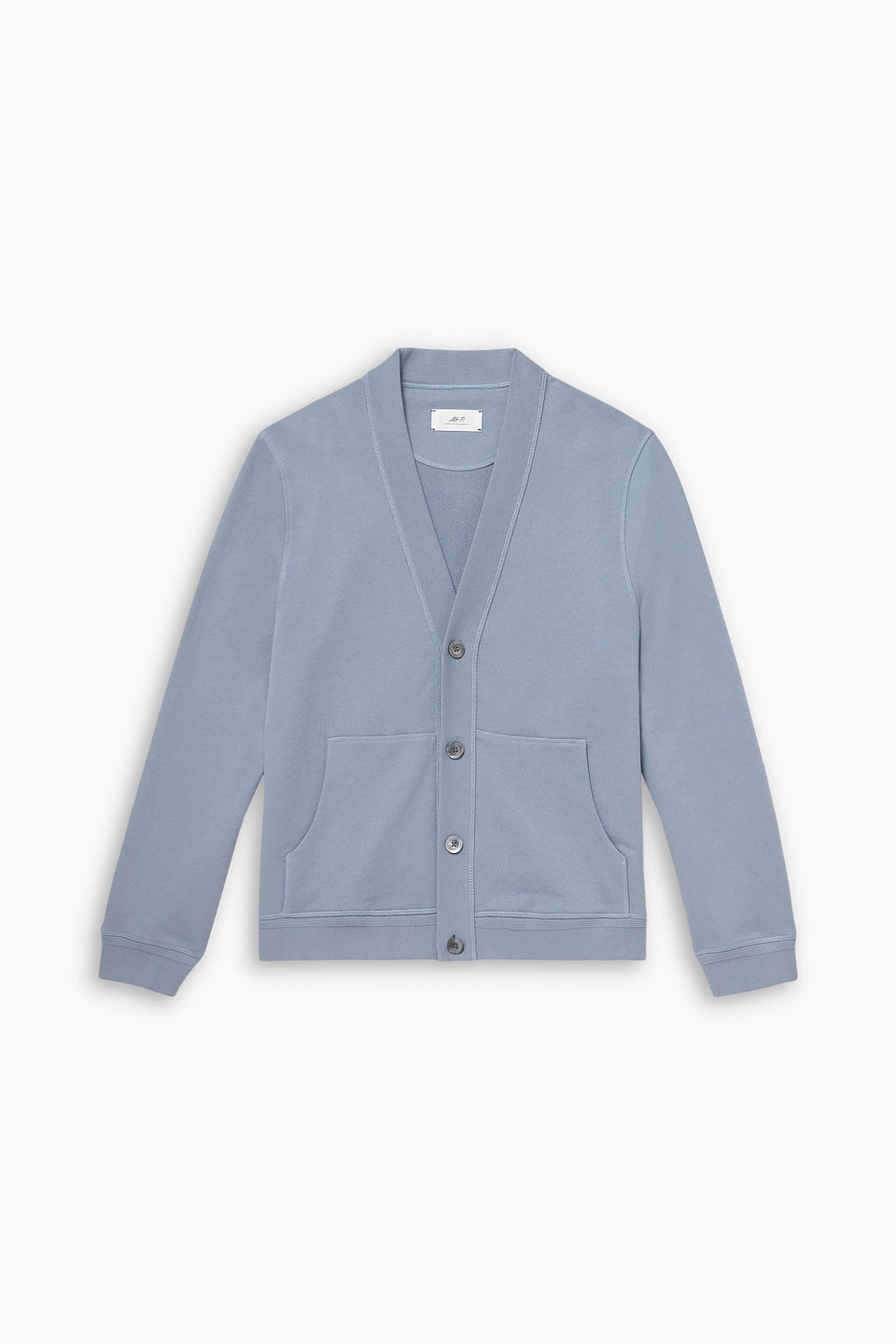 mr p. - cotton-jersey cardigan - blue - m