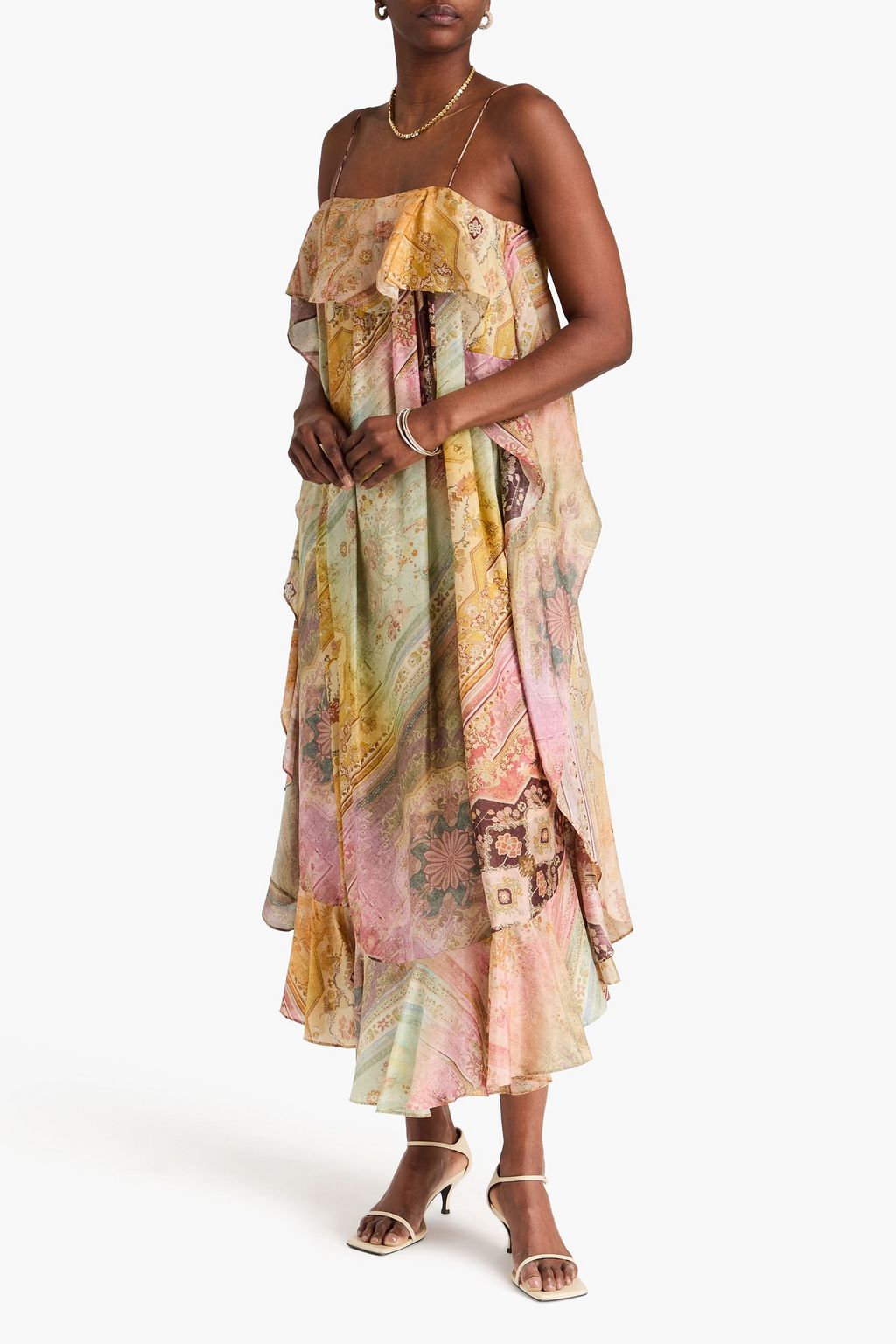 gabriela hearst magritte herringbone cashmere and silk blend maxi dress Gabriela Hearst - Magritte herringbone cashmere and silk-blend maxi dress