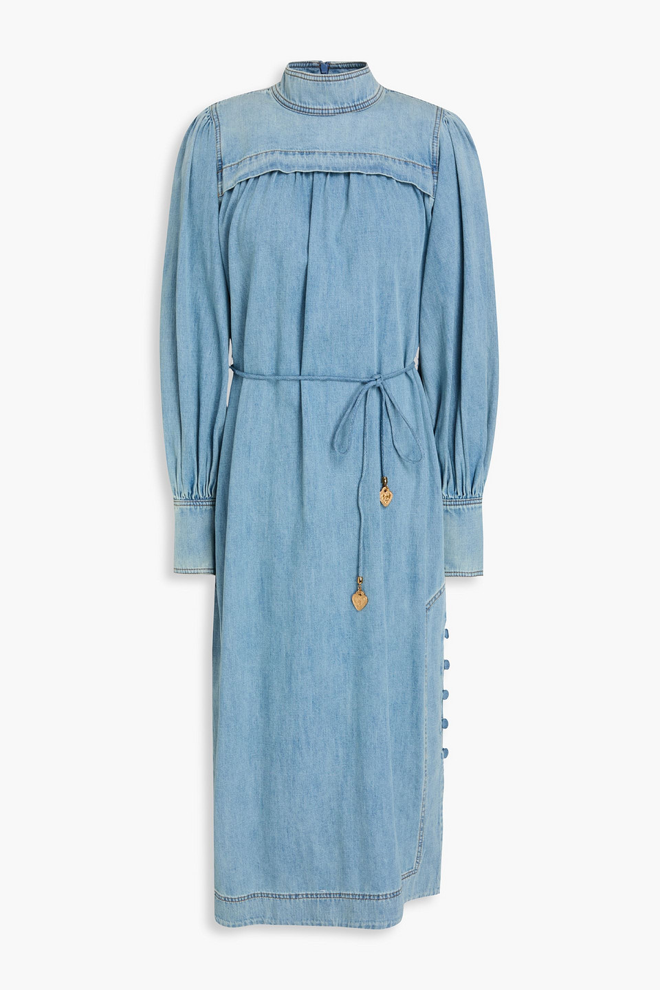 Zimmermann Midikleid Aus Denim In Blue