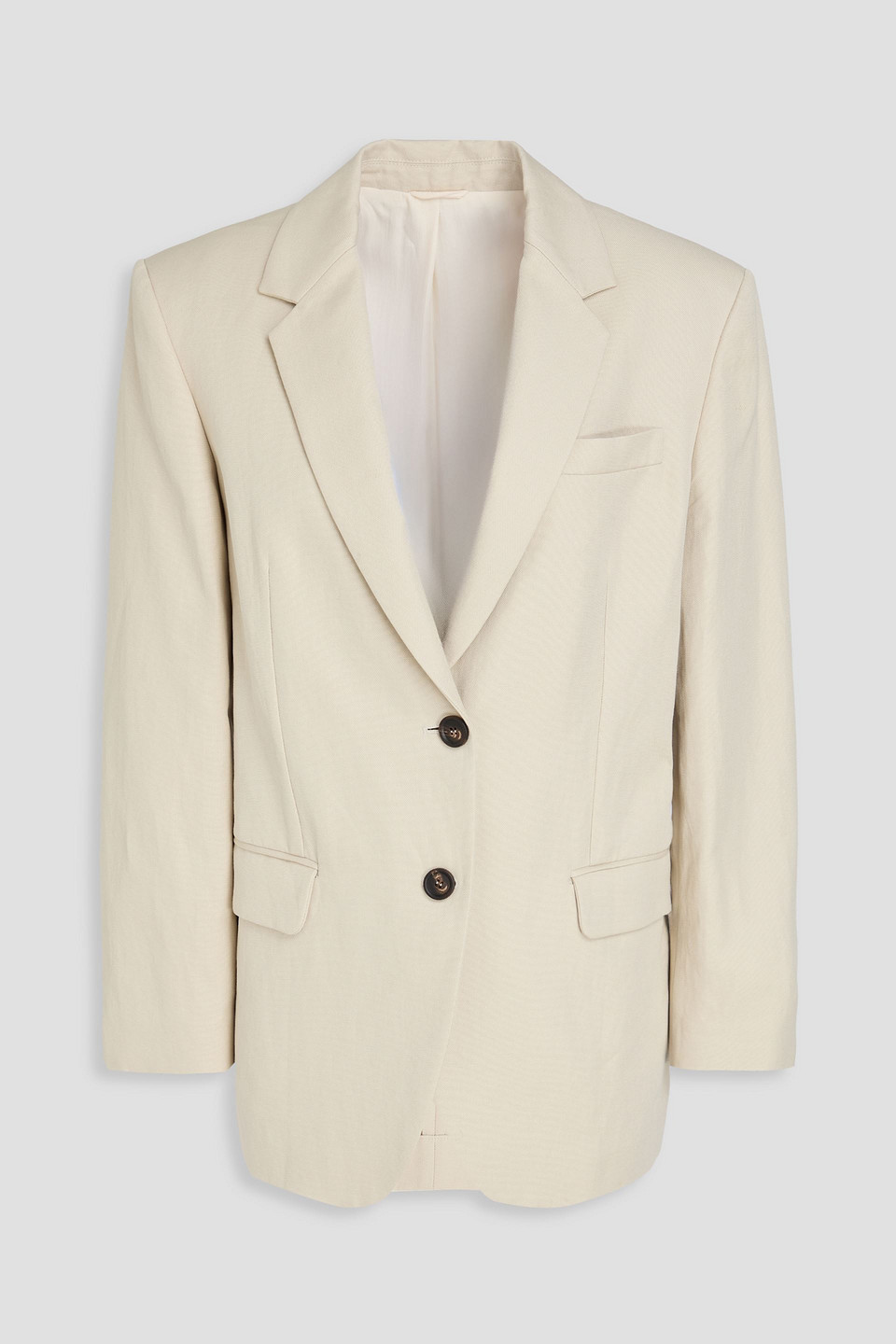 Brunello Cucinelli Cotton And Linen-blend Blazer In Sand