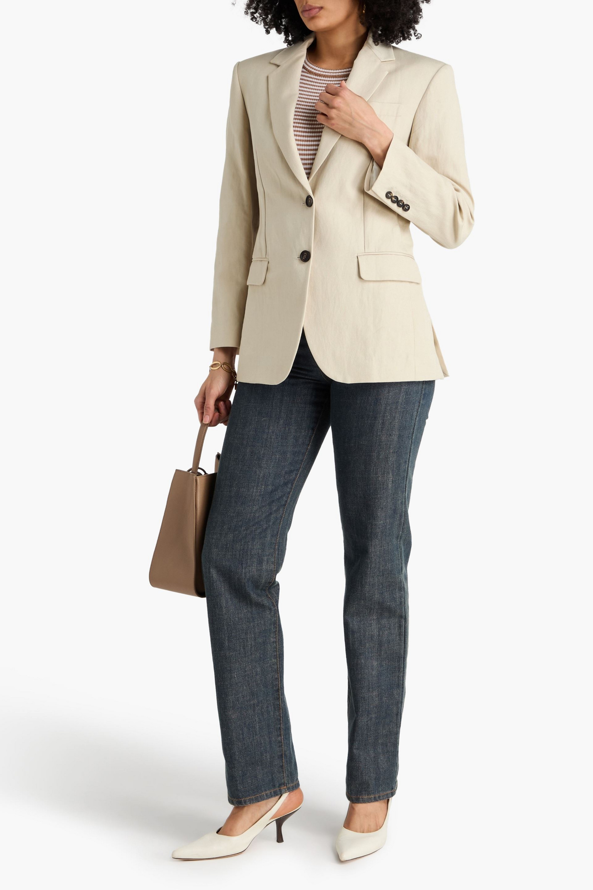 Brunello Cucinelli Cotton and linen-blend blazer