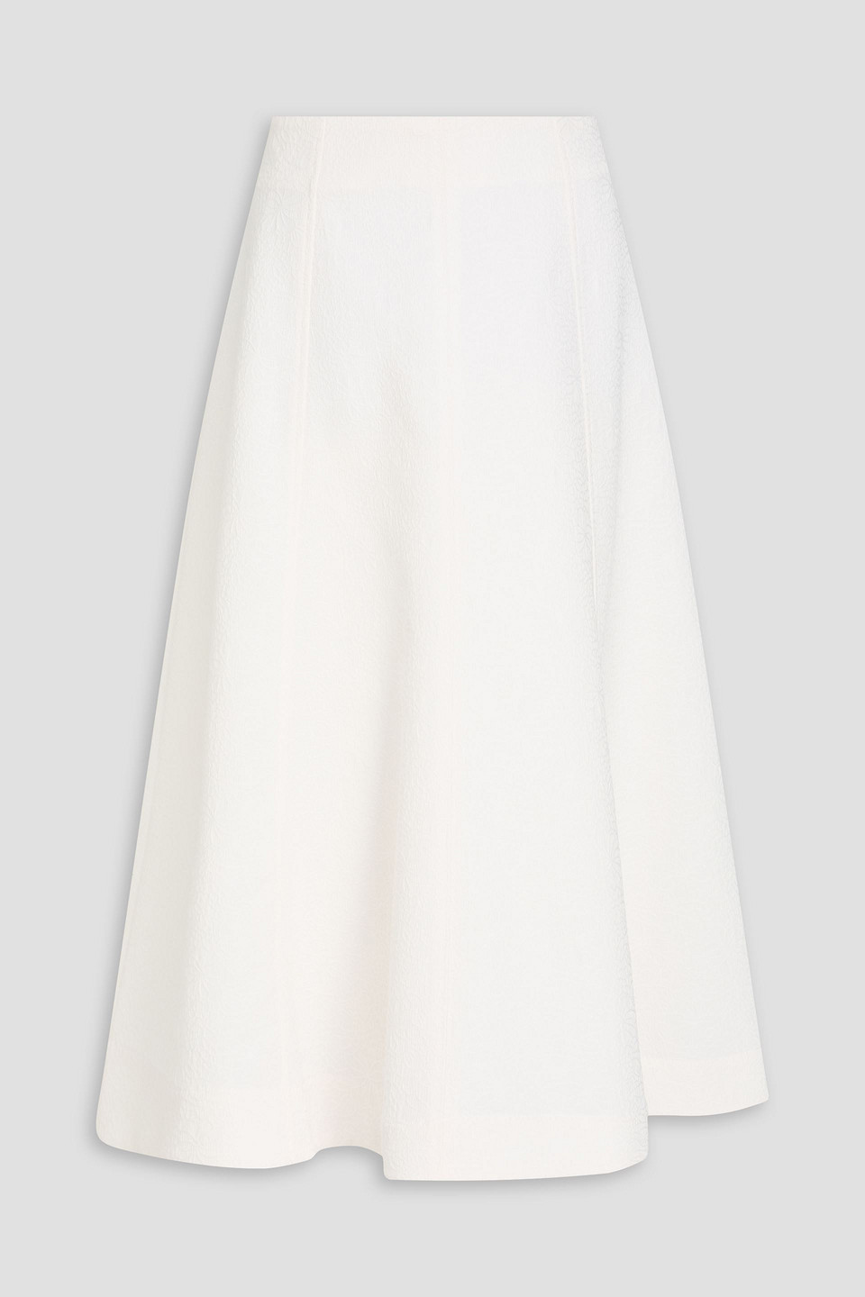 Veronica Beard Fellini Floral-jacquard Midi Skirt In White