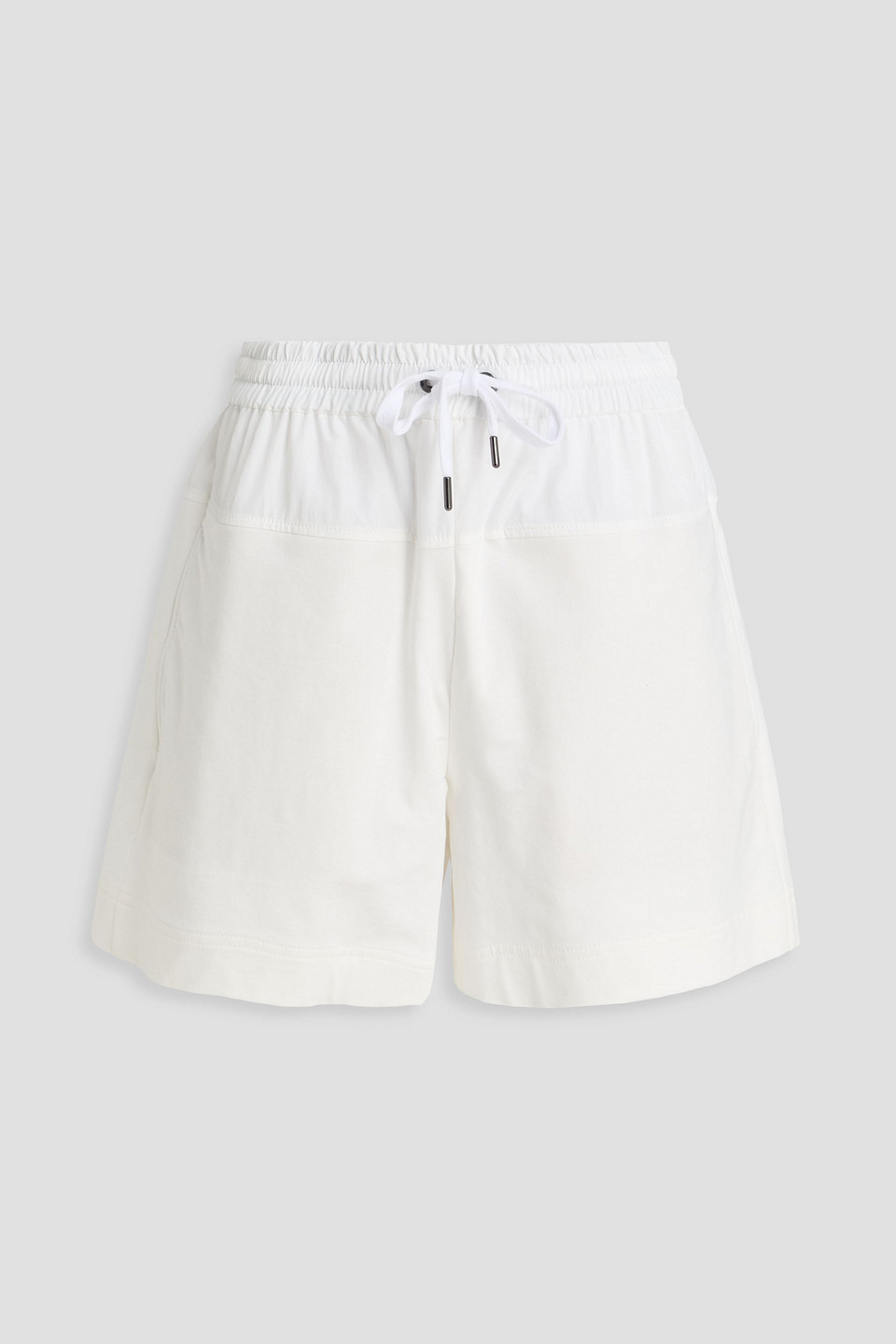 Brunello Cucinelli Shell-paneled French Terry Shorts In White