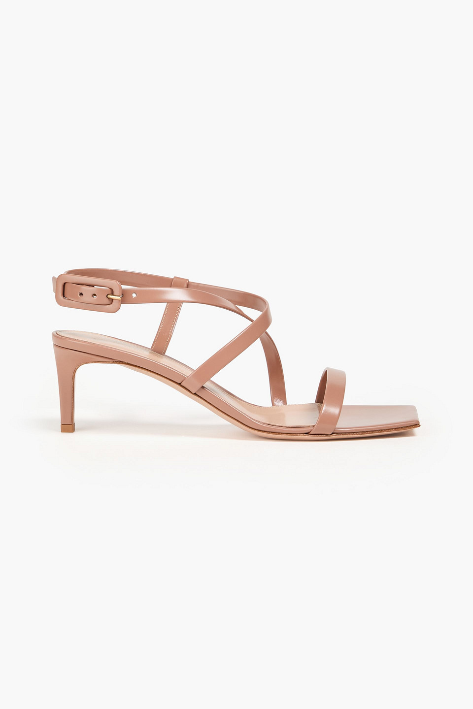 gianvito rossi - lindsay 55 leather sandals - pink - eu 35
