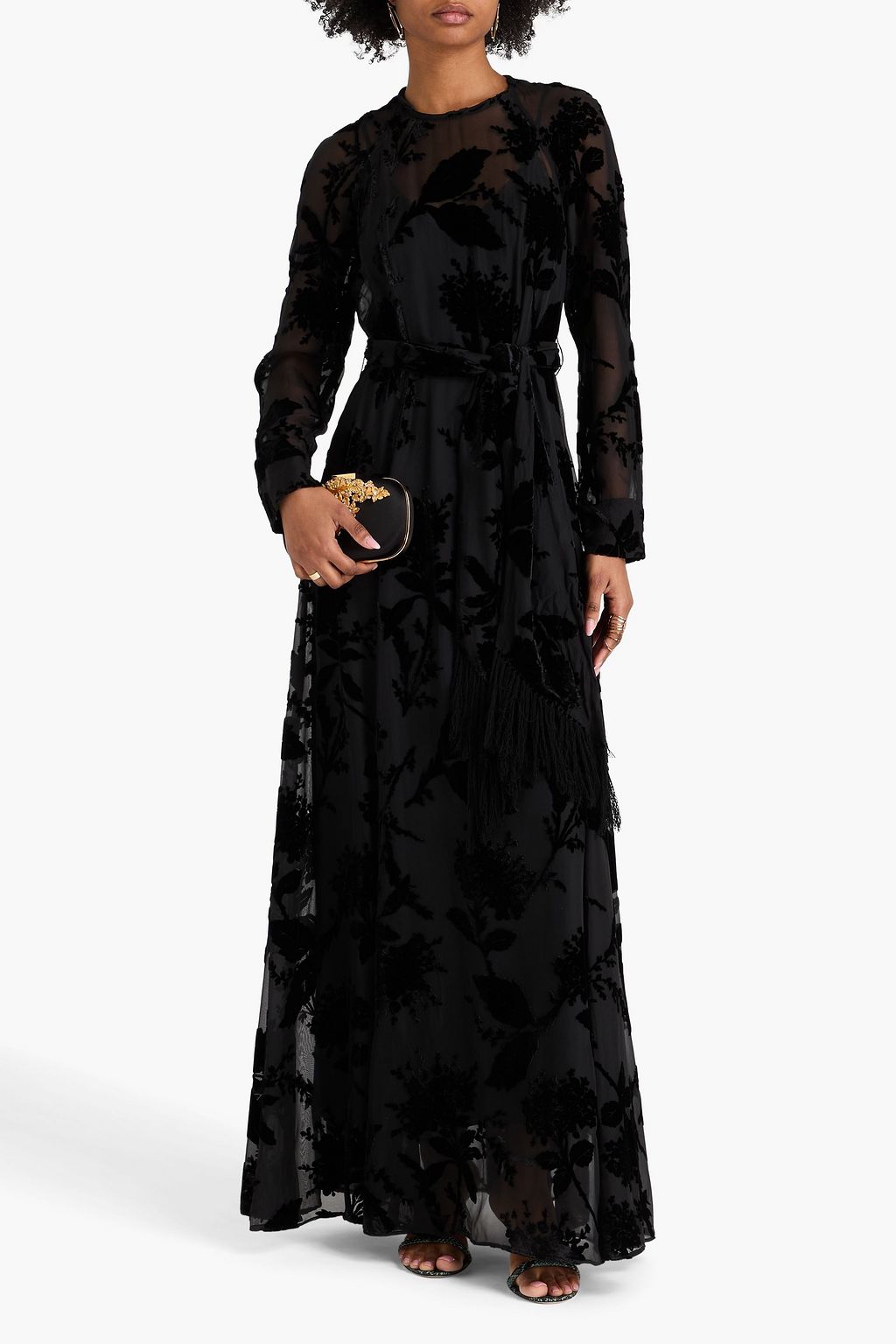 ZIMMERMANN Burnout velvet maxi dress | THE OUTNET