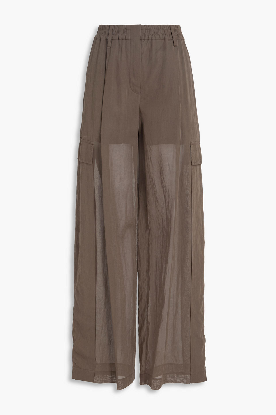 Brunello Cucinelli Cotton Cargo Pants In Brown