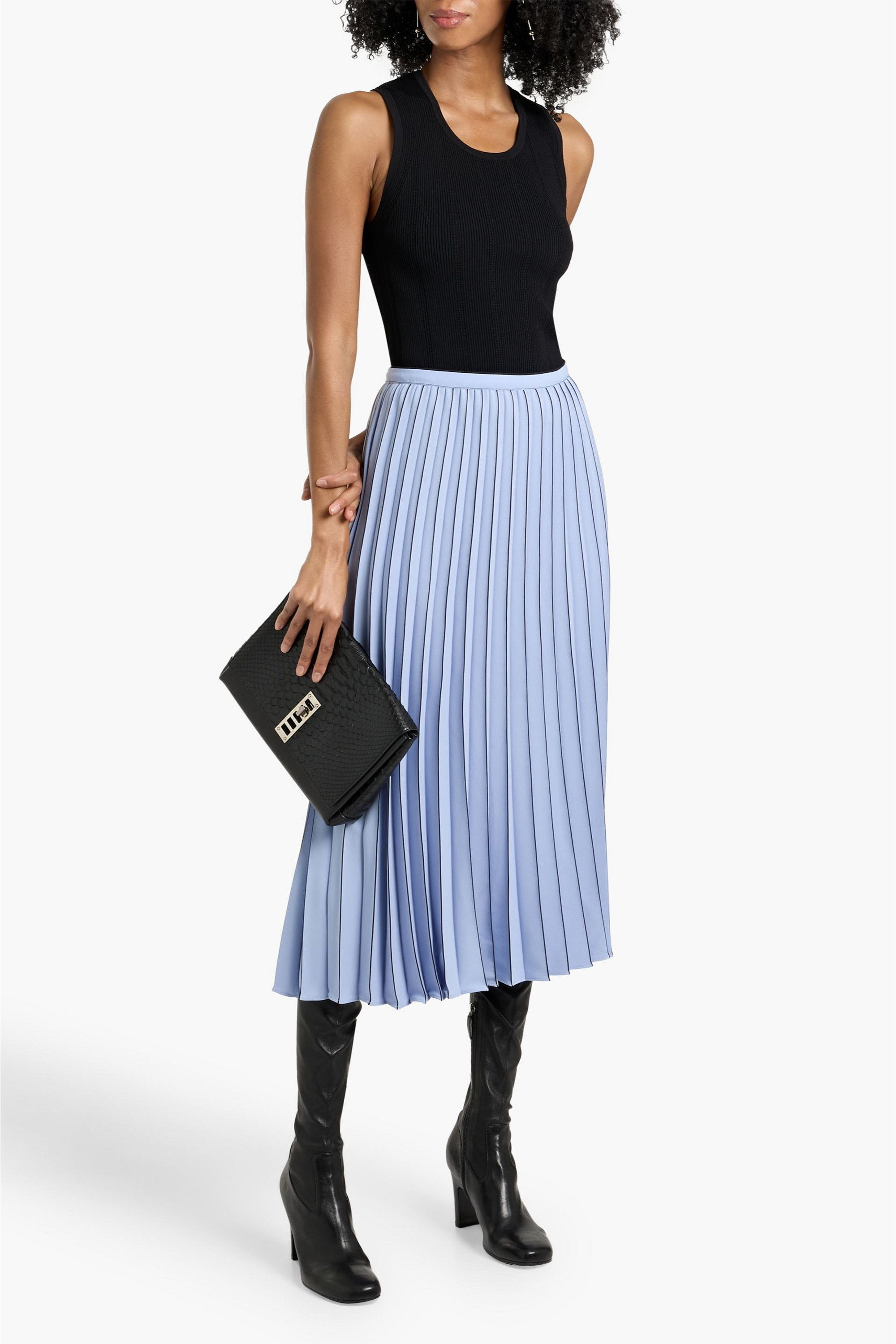 Proenza Schouler Miles pleated jersey midi skirt
