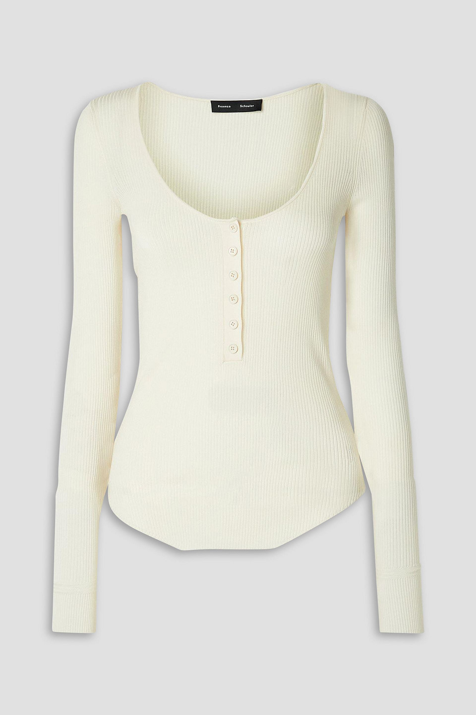 Proenza Schouler Boyd Ribbed-knit Sweater In Neutral