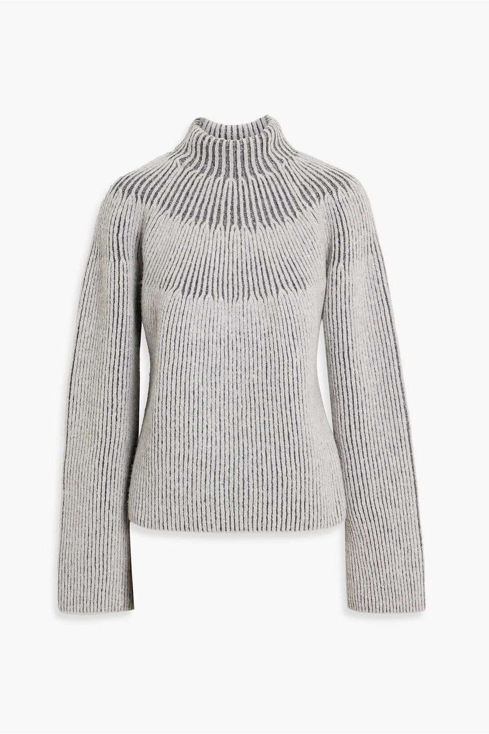 Proenza Schouler Brynn Ribbed-knit Turtleneck Sweater In Gray